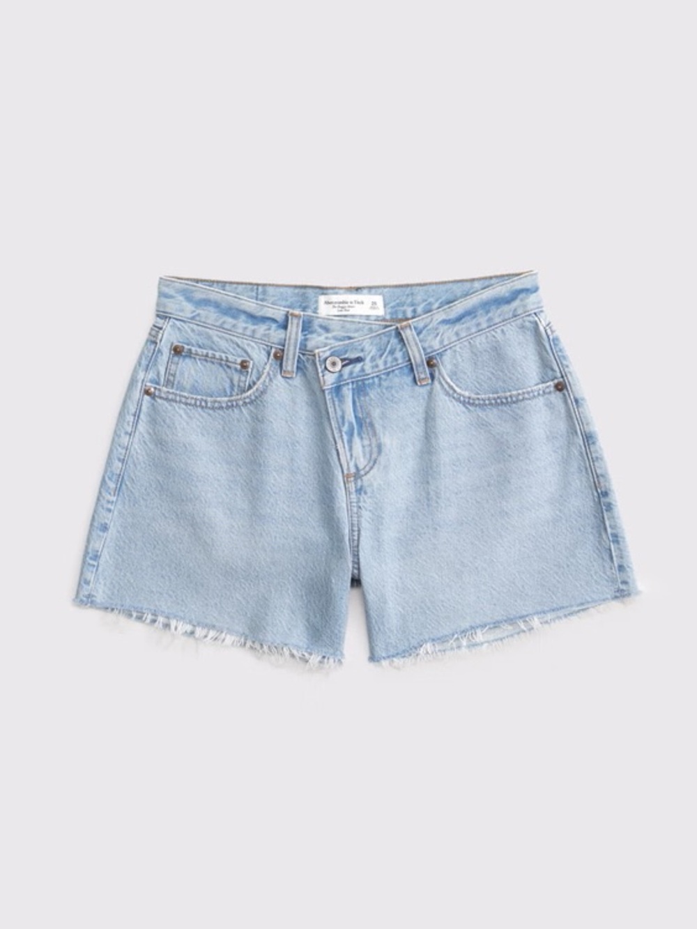 Abercrombie The Dad Shorts High Rise Criss Cross Jean Shorts - Size 6R (28)